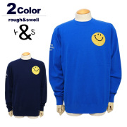 rough&amp;swell ラフ&amp;スウェル ウール ニット L ネイビー ゴルフ カジュアルゴルフドットコムby PALM SPRINGSにrough&swell［ラフ