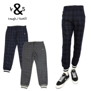 coco 中古 ラフ＆スウェル rough&amp;swell メンズ パンツ S 黒×グレー ロングパンツ 裏微起毛 グレンチェック柄 ROUGH&SWELL（ラフアンドスウェル） パンツ｜中古ゴルフウェア