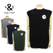 ラフアンドスウェル ニット クルーネック ベスト ドロップショルダー コットン 軽量 rough&swell RSM-24090 MOON VEST 2024春夏