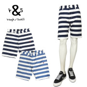 ラフアンドスウェル パンツ メンズ ゴルフ ショーツ 短パン ボーダー ストレッチ rough&swell RSM-24068 MALIBUSHORTS 2024春夏