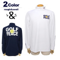 ラフアンドスウェル カットソー メンズ ゴルフ モックネック 長袖 吸汗速乾 ストレッチ スマイルロゴ rough&swell RSM-21228 GOLFPEACEMOCKL.S. 2021秋冬