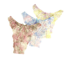 アート染めストレッチレース　タンガ＃5806 「[le miaou]キャッツ」　3カラー