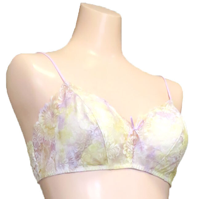 独特の美しさ、アート染めストレッチレース ノンワイヤーブラ・ソフト