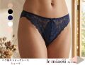 「[le miaou]キャッツ」 ＃５７０６　薔薇柄 ８インチストレッチレース ショーツ