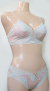 「[le miaou]キャッツ」 ＃０７３８　ツートーンレース　　ノンワイヤーブラ・ソフトブラ　Ｍ とお揃いで別売りのショーツ