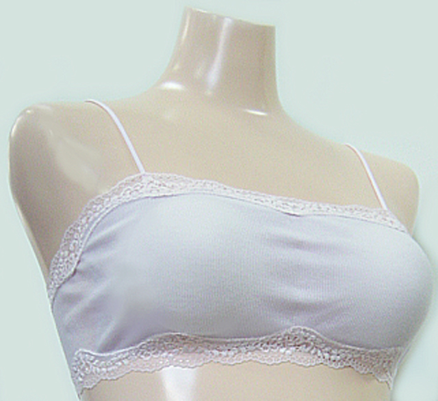 綿ソフトリブ ノンワイヤーブラ・ソフトブラ ピンク