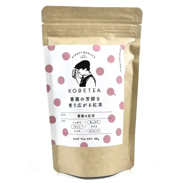 神戸土産 神戸紅茶　鑑定士セレクションリーフ　KSL　薔薇の紅茶８０ｇ