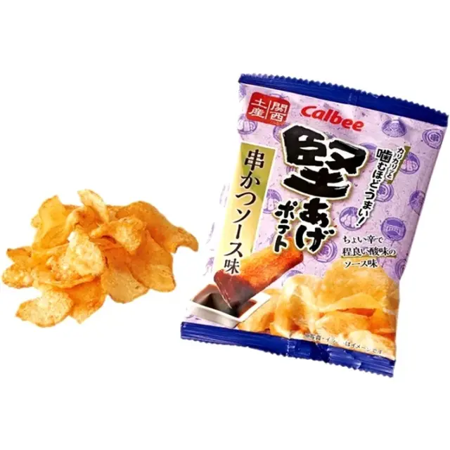 カルビー堅あげポテト 串かつソース味 ８袋入  西近畿乾