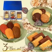 アラカンパーニュ （a la campagne）～コフレ３種セット～ サブレアソルティ×マドレーヌアソルティ×フィナンシェアソルティ 神戸スイーツ おみやげ 手土産 プレゼント ギフト 贈り物 人気 通販 バレンタイン ホワイトデーお返し 母の日 父の日 クリスマス 御祝