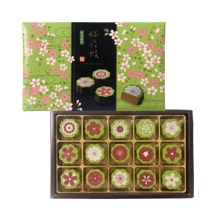 桜花紋　抹茶風味　１５個入　ロワール