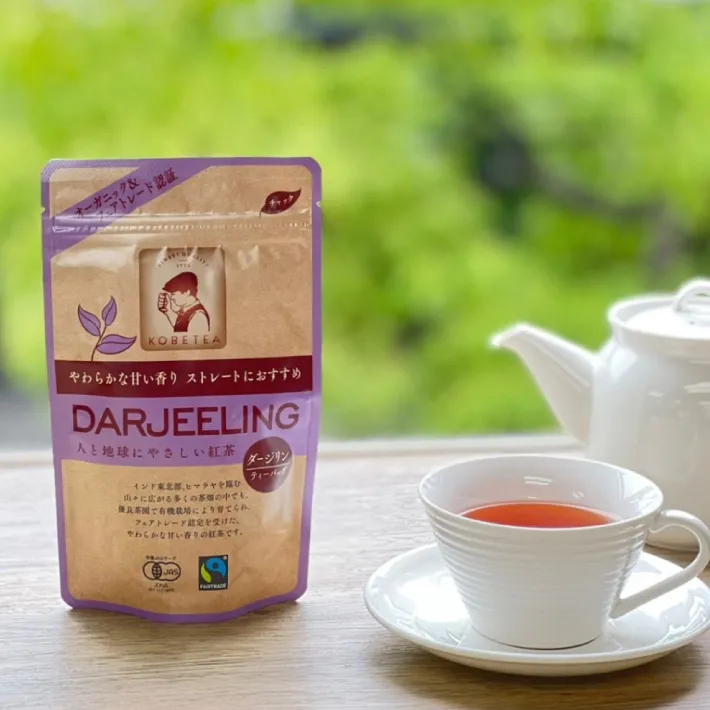 神戸紅茶 オーガニック＆フェアトレード ダージリン１０P 神戸土産 紅茶 ティー テトラ ティーバッグ 賞味期限 常温 人気 通販 おいしい おしゃれ 可愛い プレゼント 贈答品