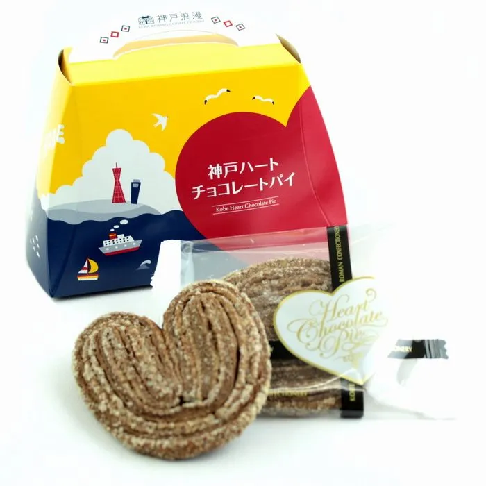 神戸ハートチョコレートパイ手提げ 7枚入  神戸浪漫