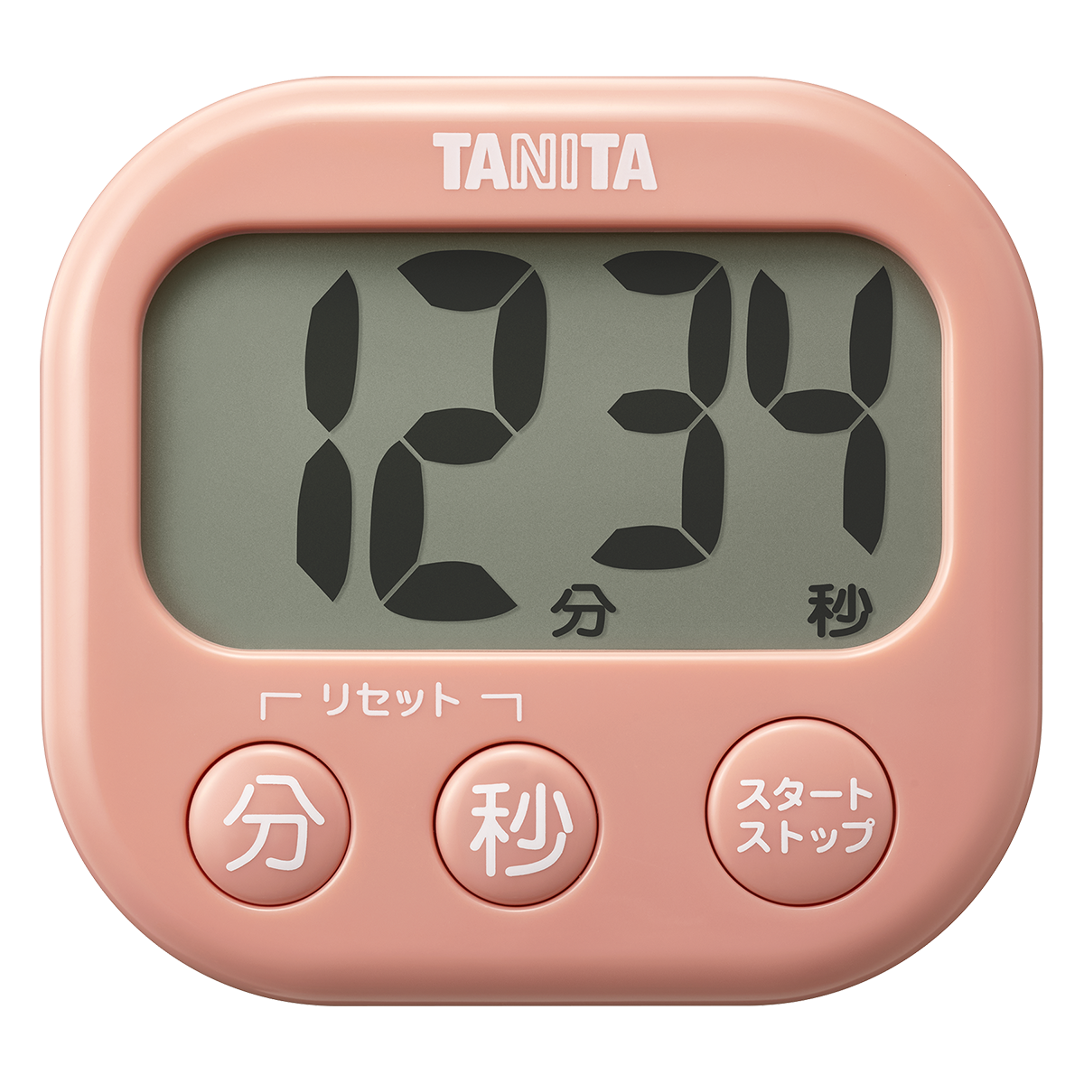 TANITA TD-429 抗菌でか見えタイマー100分計 コーラルピンク / 調理器具 製菓器具