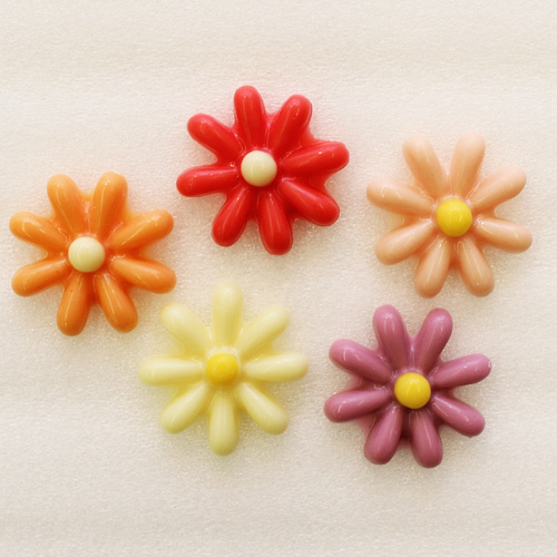 チョコフラワー 【レッド・ピンク・オレンジ・パープル・ホワイト】各色3入、計15個入