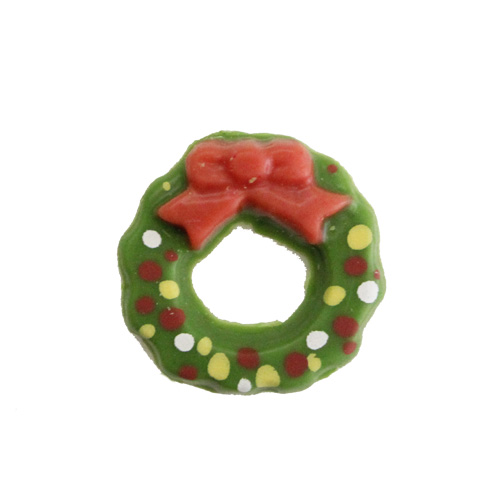 2290 チョコ プチリース 6個  / クリスマス チョコプレート オーナメント