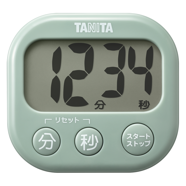 TANITA TD-429 抗菌でか見えタイマー100分計 セージグリーン / 調理器具 製菓器具