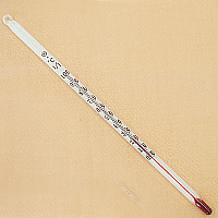 棒状温度計　0℃～100℃　短