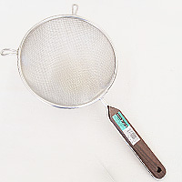 ステン　木柄ストレーナー　ダブル 16cm