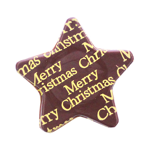 2288 シルエットスター 6個 / クリスマス チョコプレート