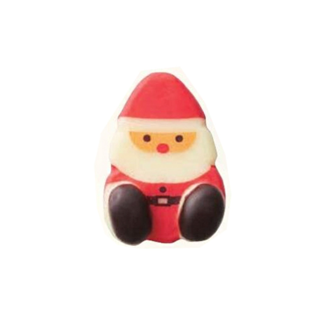 4247 サンタプレートチョコ 4個 / クリスマス チョコレート オーナメント 製菓材料