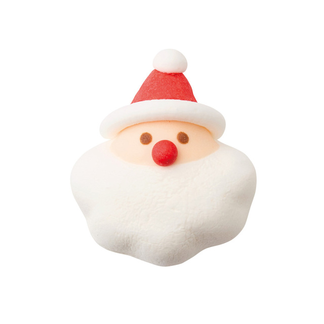2473  マシュマロン サンタ 1個 / クリスマス メレンゲ オーナメント 製菓材料 サンタさん
