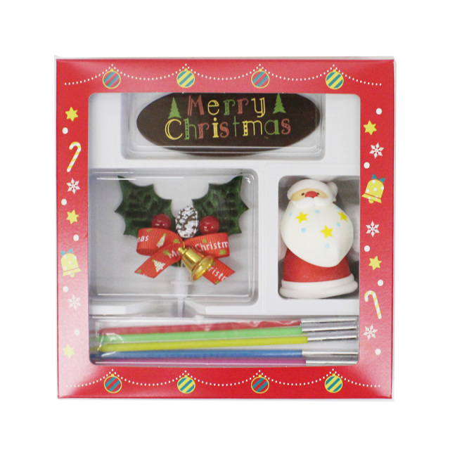 【20％OFF♪】3563 Xマスデコレーションセット P 1セット / クリスマス メレンゲ ヒイラギ ローソク チョコレート オーナメント 製菓材料