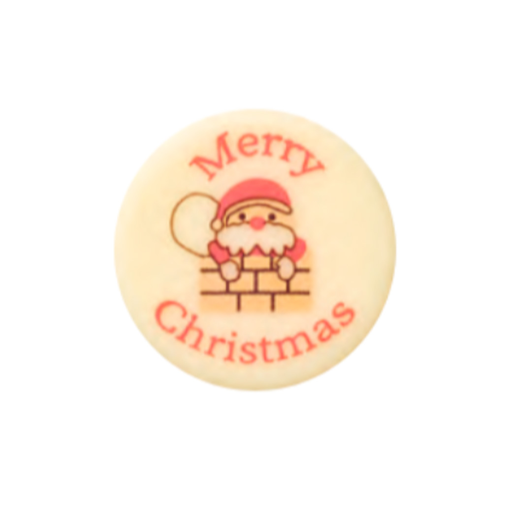 2473 丸プレートハロー  6個 / クリスマス チョコプレート オーナメント