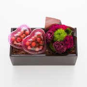 母の日フルーツ＆フラワー（紫）さくらんぼ２セット
