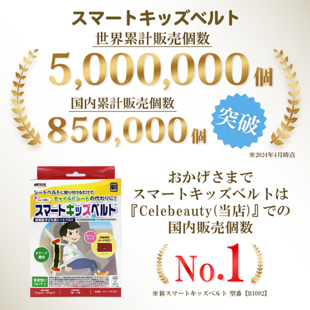 キッズベルト累計販売個数