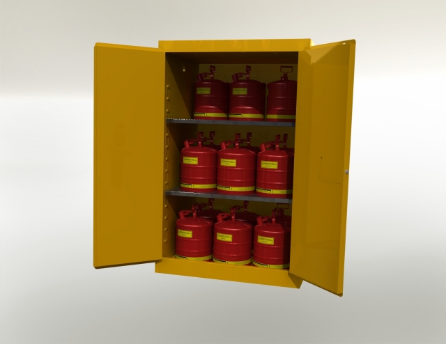 防火キャビネット 耐火・防火薬品保管庫90ガロンopen
