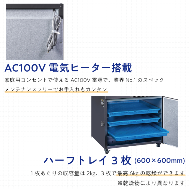 大紀産業　電気乾燥機　Eシリーズ　E-3H plus 基本情報