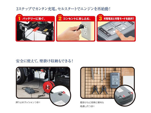 DRC-1500 バッテリー充電器 [DC24V/12V][全自動充電]
