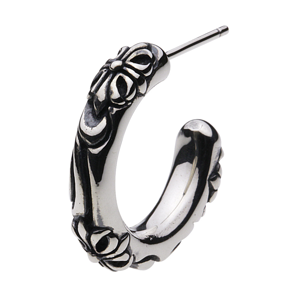 cenote e0371 【シルバーアクセサリー】 ゴシッククロススクロールピアス