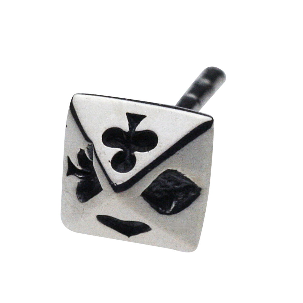 cenote e0446 【シルバーアクセサリー】 トランプ柄スタッズピアス
