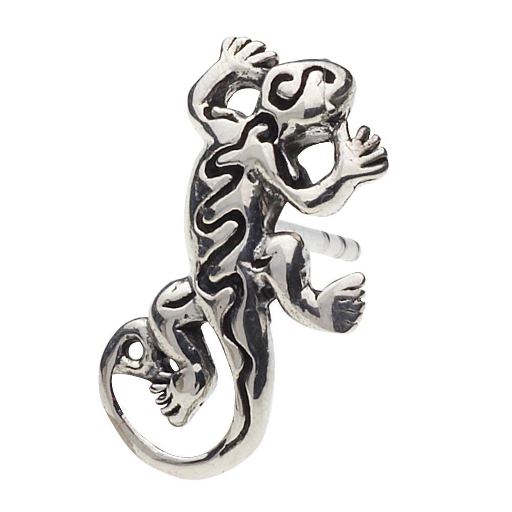 cenote e0463 【シルバーアクセサリー】 トライバルトカゲピアス