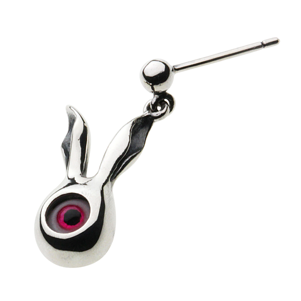 cenote e0522a 【シルバーアクセサリー】 目玉ウサギピアス ピンク