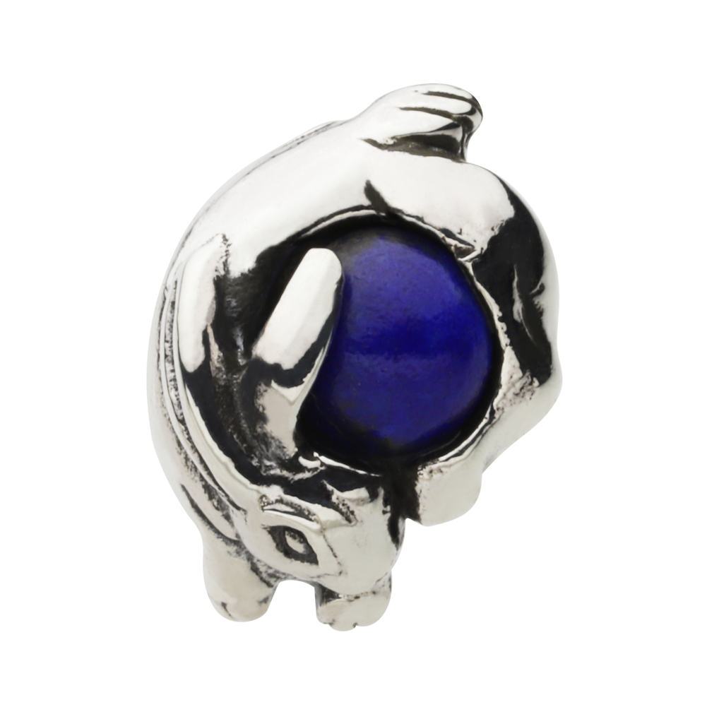 cenote e0628 【シルバーアクセサリー】 うさぎ ラピスラズリ ピアス