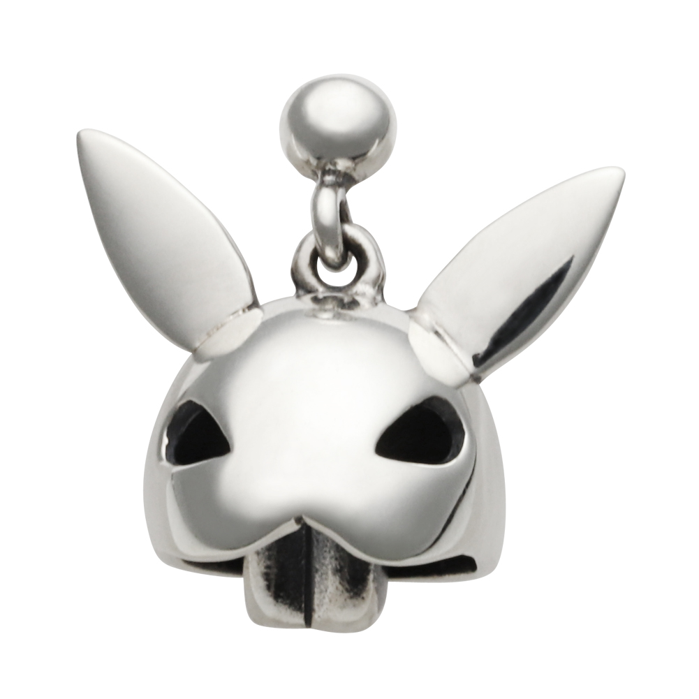 cenote e0638 【シルバーアクセサリー】 ラビットスカル ベル型ピアス
