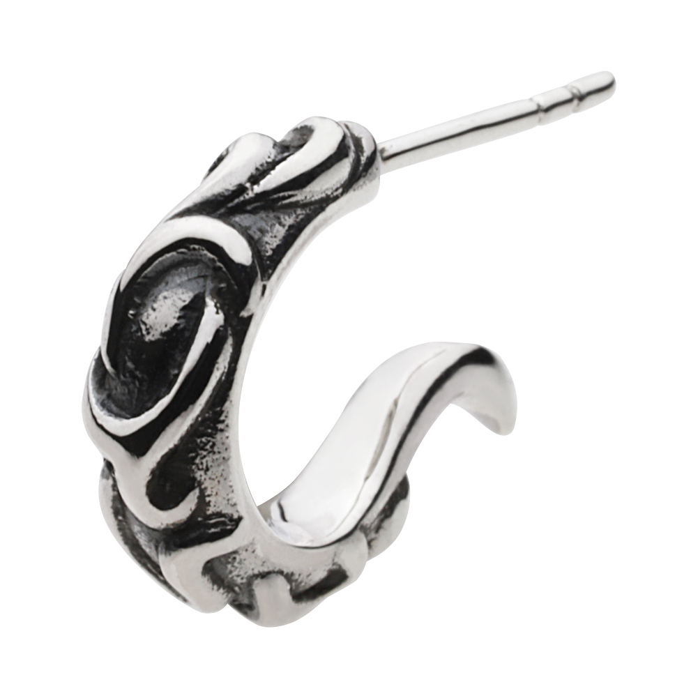 cenote e0663 【シルバーアクセサリー】 アラベスク フープ ピアス