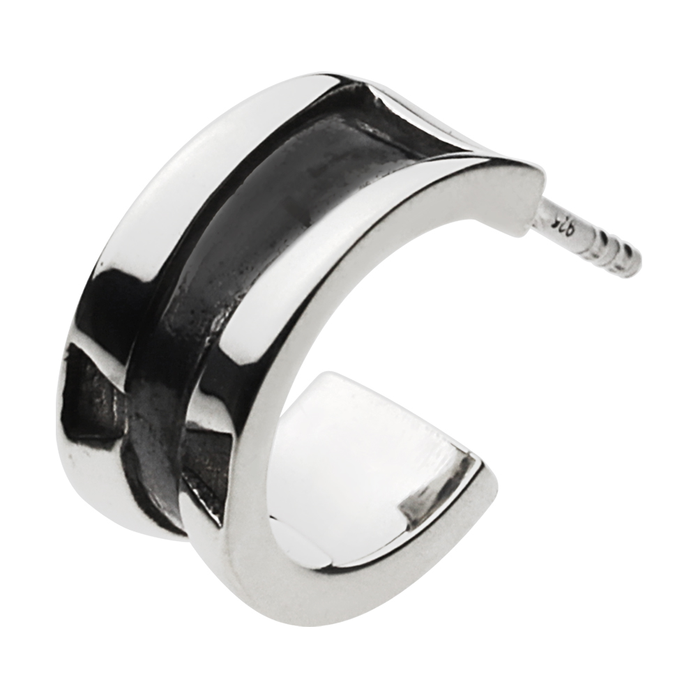 cenote e0667 【シルバーアクセサリー】 アイアンクロス フープ ピアス