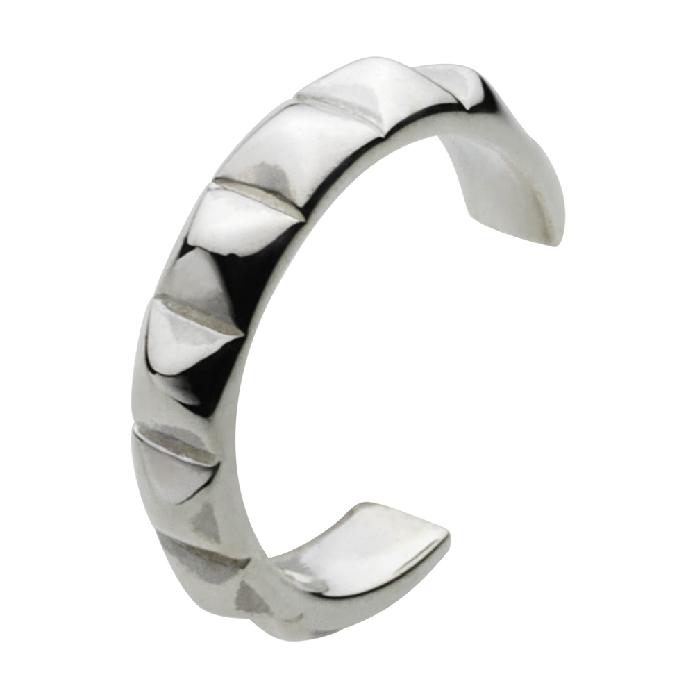 cenote e2085 【シルバーアクセサリー】 スタッズラインイヤーカフ