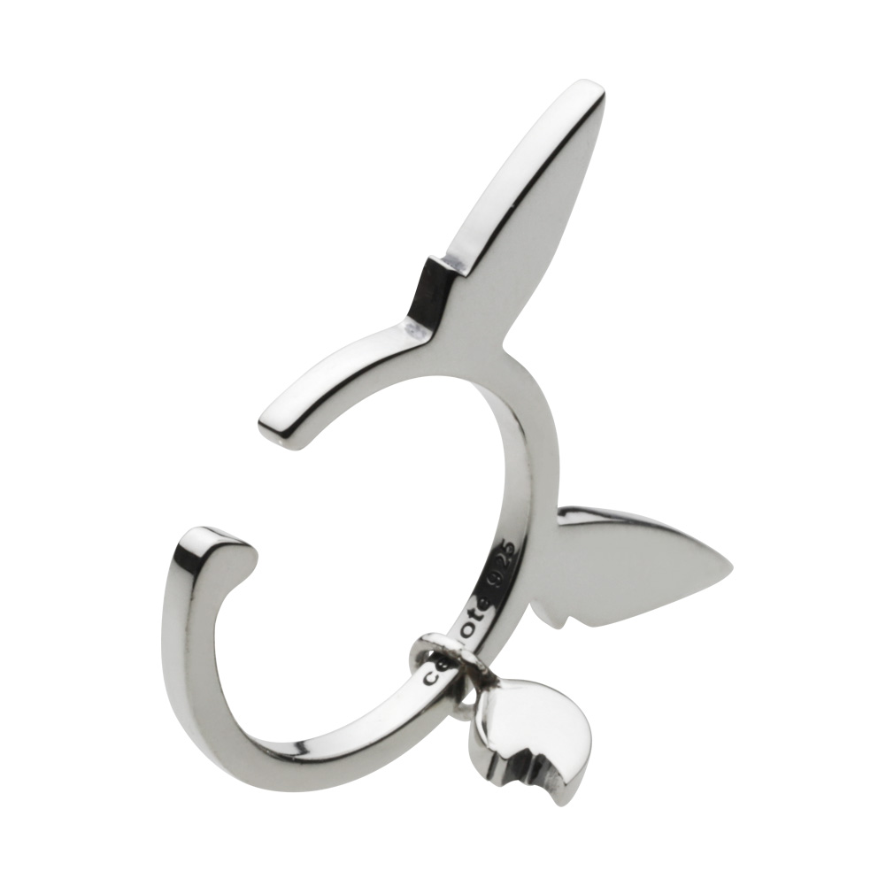 cenote e2095 【シルバーアクセサリー】 ラビットフェイステールスイングビッグイヤーカフ