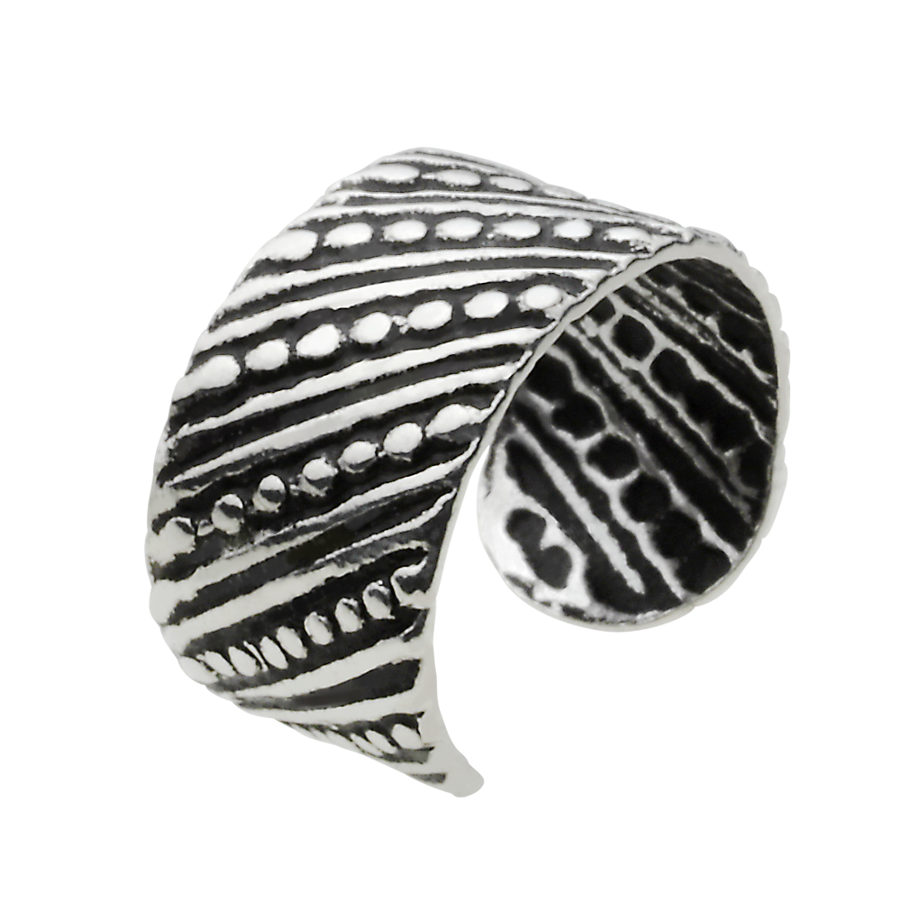 cenote e6007 【シルバーアクセサリー】 ネイティブパターンイヤーカフ