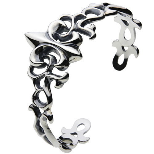 cenote b0429 【シルバーアクセサリー】 ゆりの紋章バングル