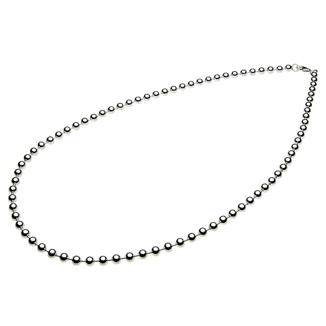 アクセサリー shio  4mm50cm シルバー925 あずきチェーン ネックレス 幅3mm 50cm 4面カット