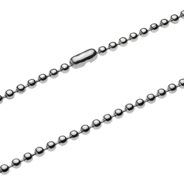 cenote c0509 【ステンレスアクセサリー】 幅2mm ステンレスボールチェーン