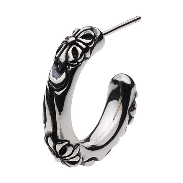 cenote e0371 【シルバーアクセサリー】 ゴシッククロススクロールピアス