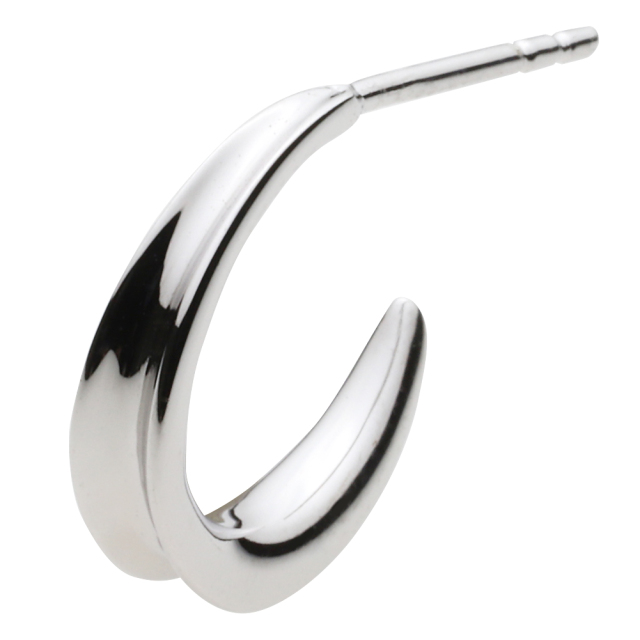 cenote e0401 【シルバーアクセサリー】 シャープ逆甲丸フープピアス
