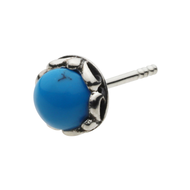 cenote e0505 【シルバーアクセサリー】 ストーンサークルピアス ターコイズ