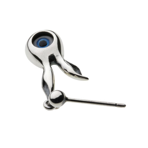 cenote e0522b 【シルバーアクセサリー】 目玉ウサギピアス ブルー
